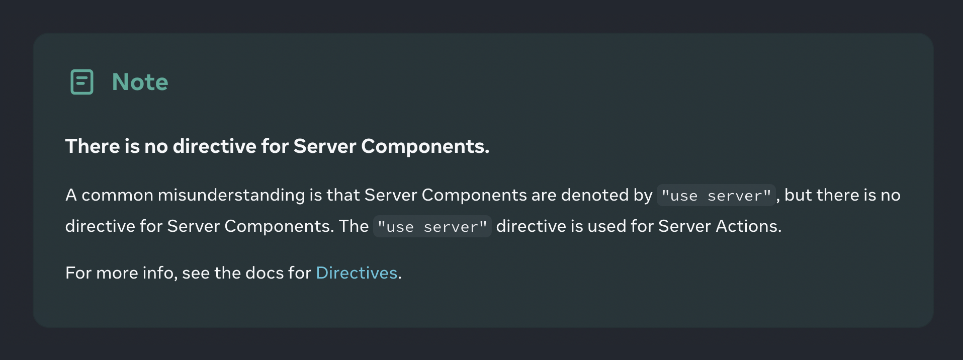 screenshot of the react docs